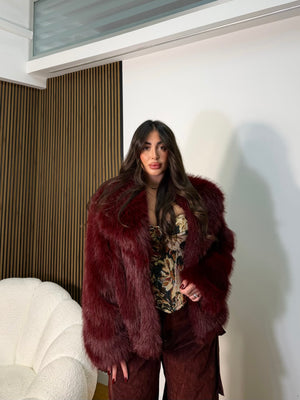 Eco pelliccia Icona bordeaux